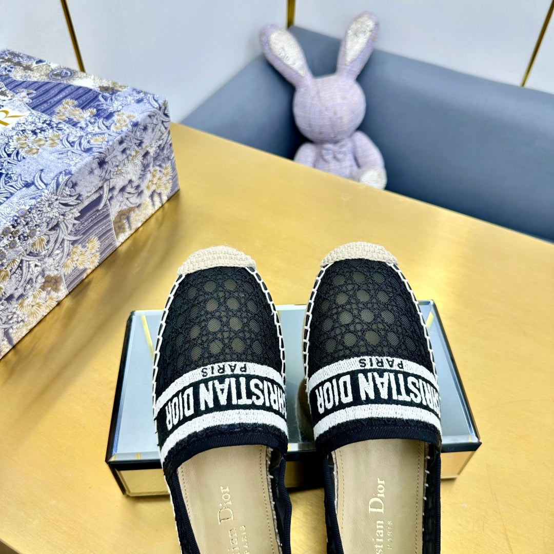 Dior Granville Embroidered Espadrille Flats