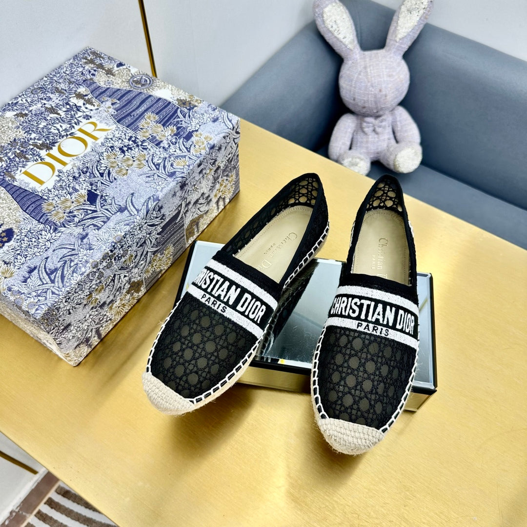Dior Granville Embroidered Espadrille Flats
