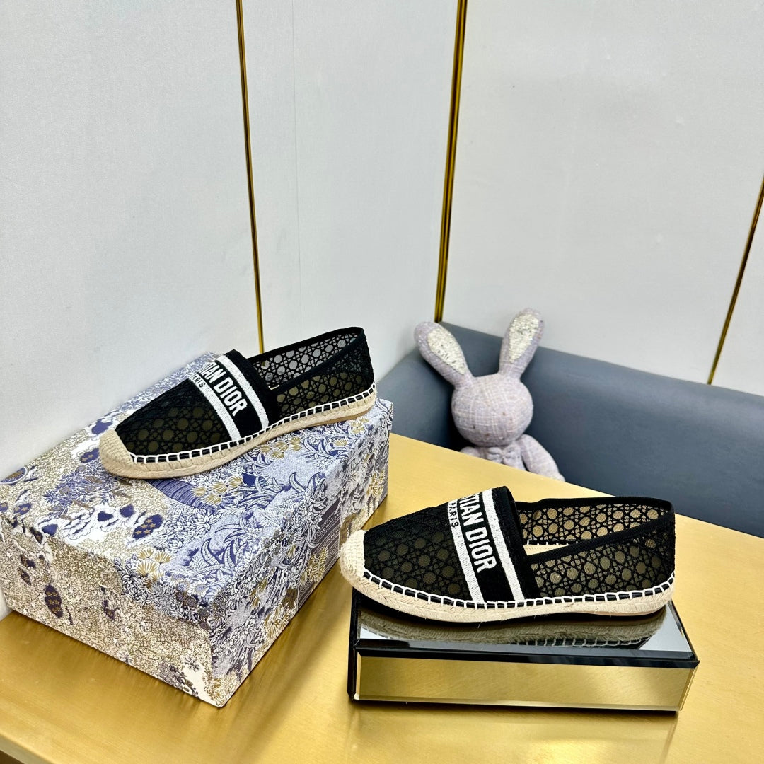 Dior Granville Embroidered Espadrille Flats