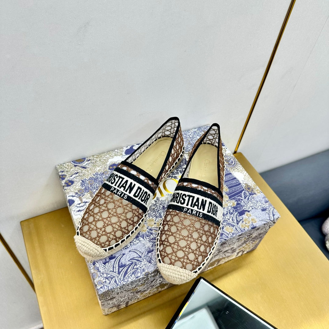 Dior Granville Embroidered Espadrille Flats