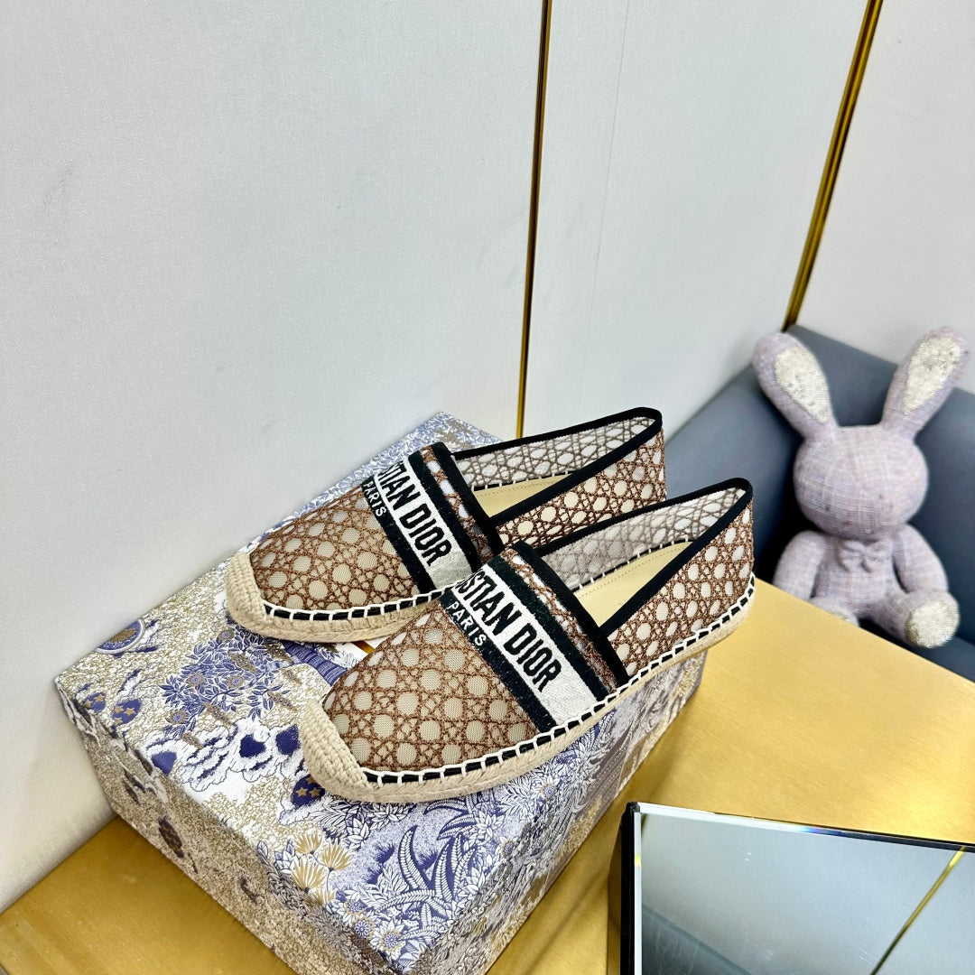 Dior Granville Embroidered Espadrille Flats