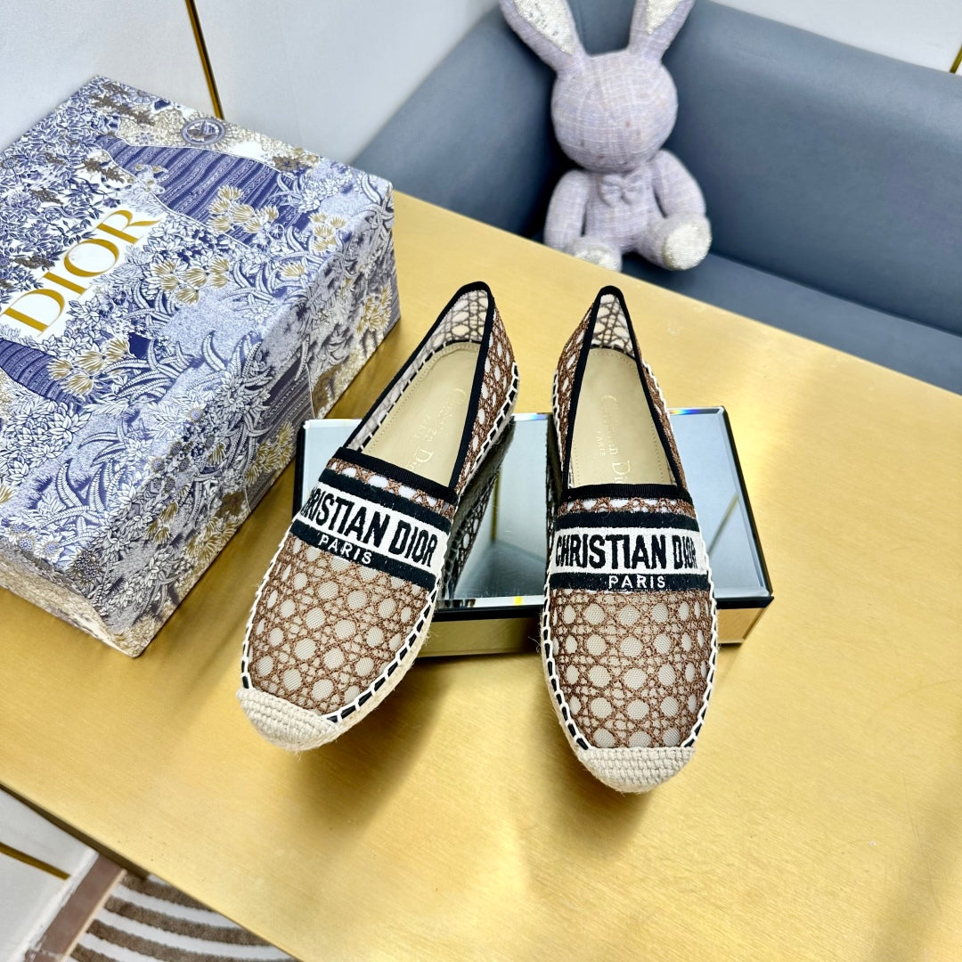Dior Granville Embroidered Espadrille Flats