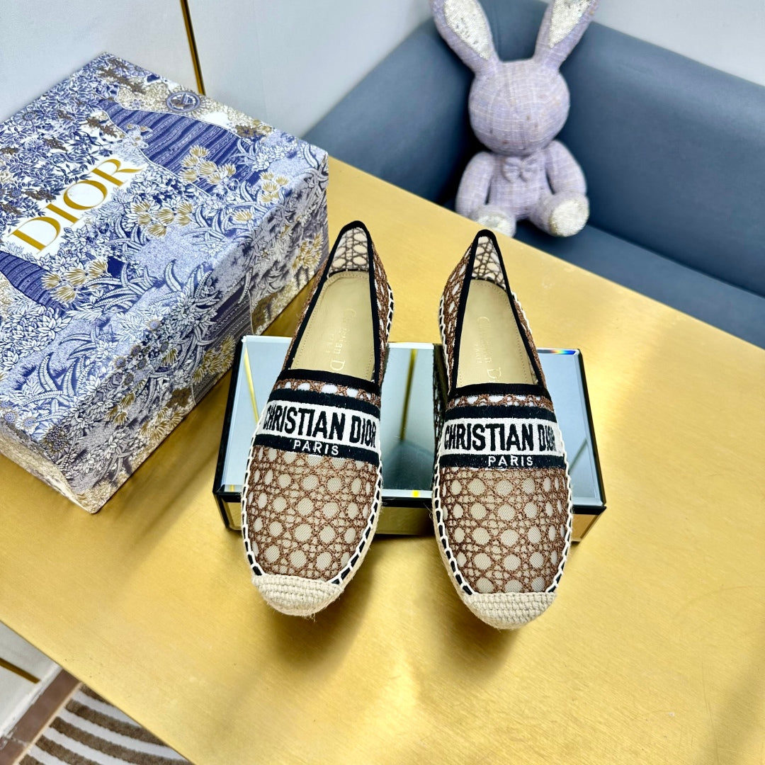Dior Granville Embroidered Espadrille Flats