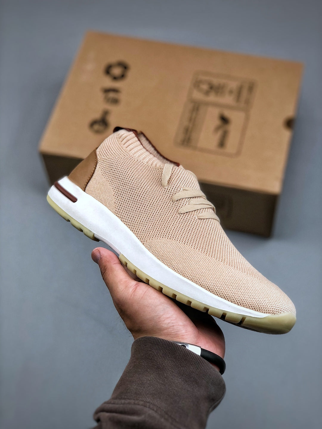 Loro Piana Leather Sock Sneakers