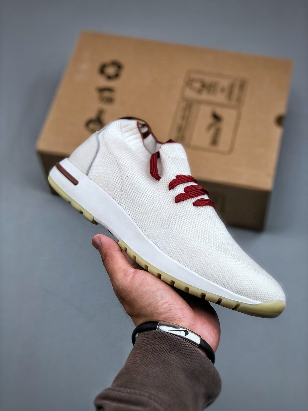 Loro Piana Leather Sock Sneakers