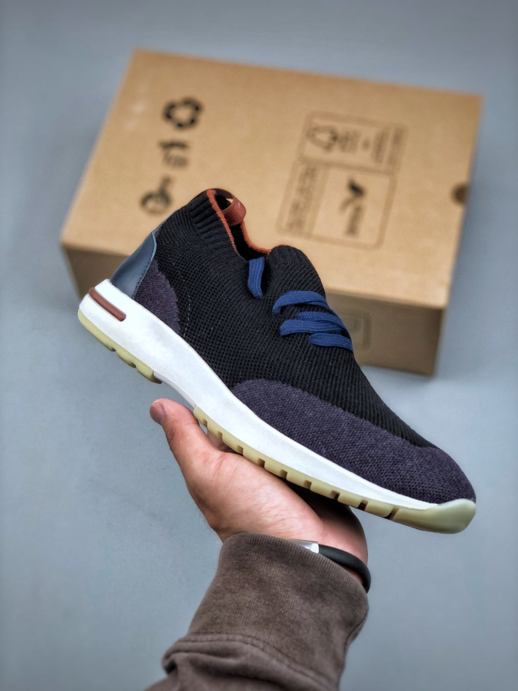 Loro Piana Leather Sock Sneakers