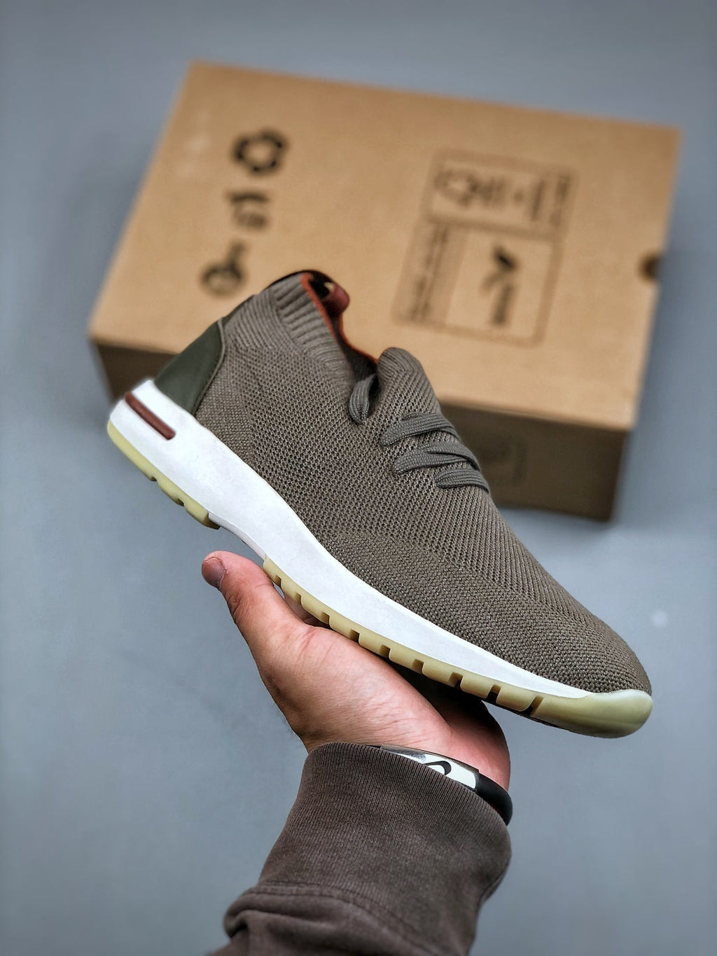 Loro Piana Leather Sock Sneakers