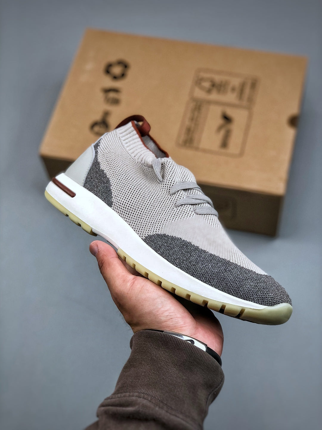 Loro Piana Leather Sock Sneakers