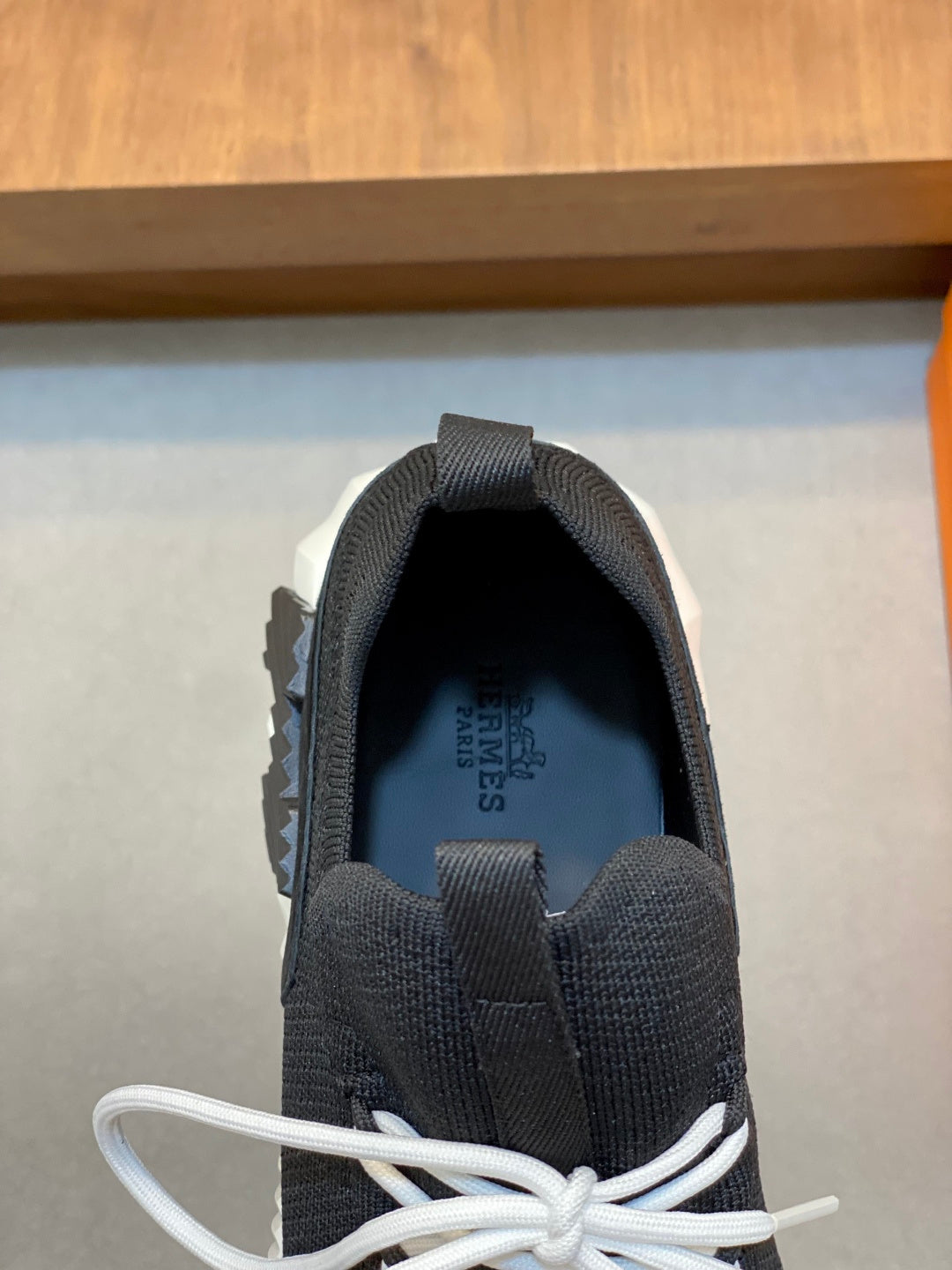 Hermès Suede and Denim Canvas Sneakers