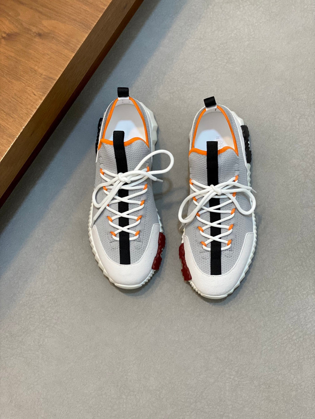 Hermès Suede and Denim Canvas Sneakers