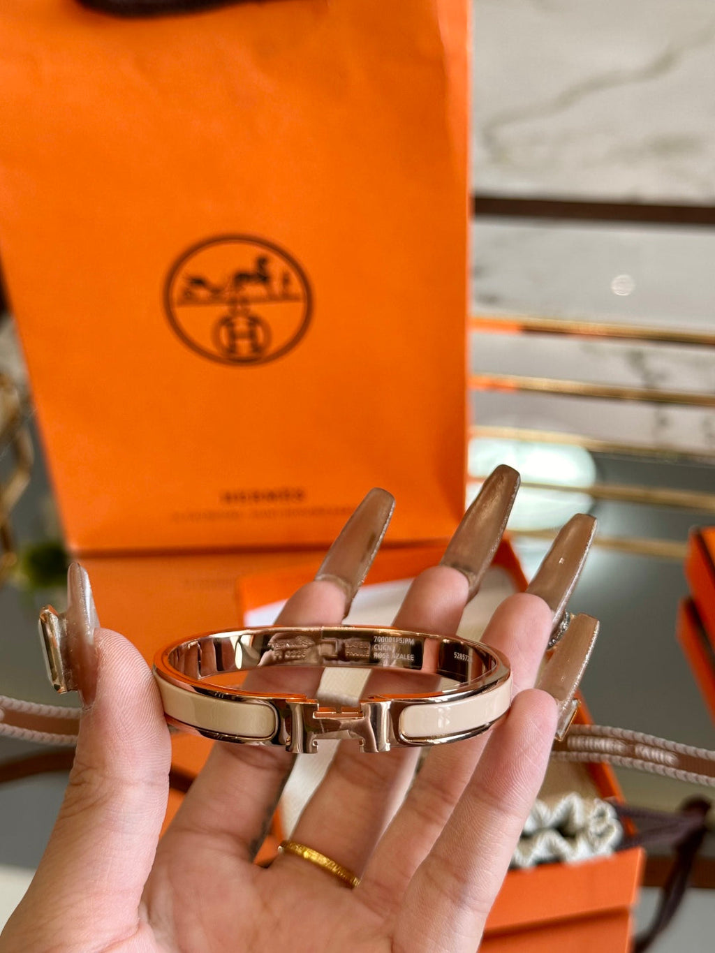 Hermès H-Letter Oval Series Bracelet