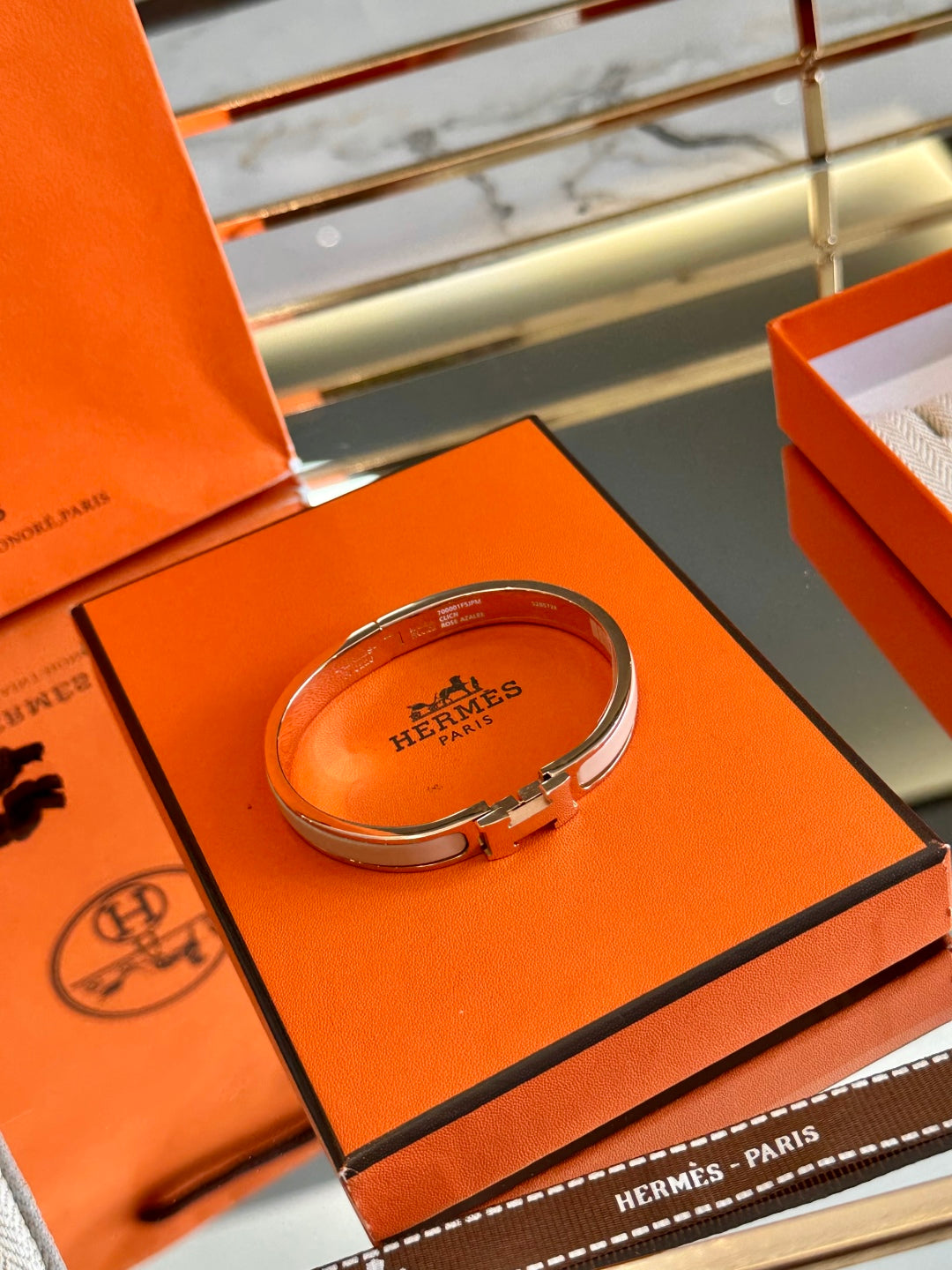 Hermès H-Letter Oval Series Bracelet
