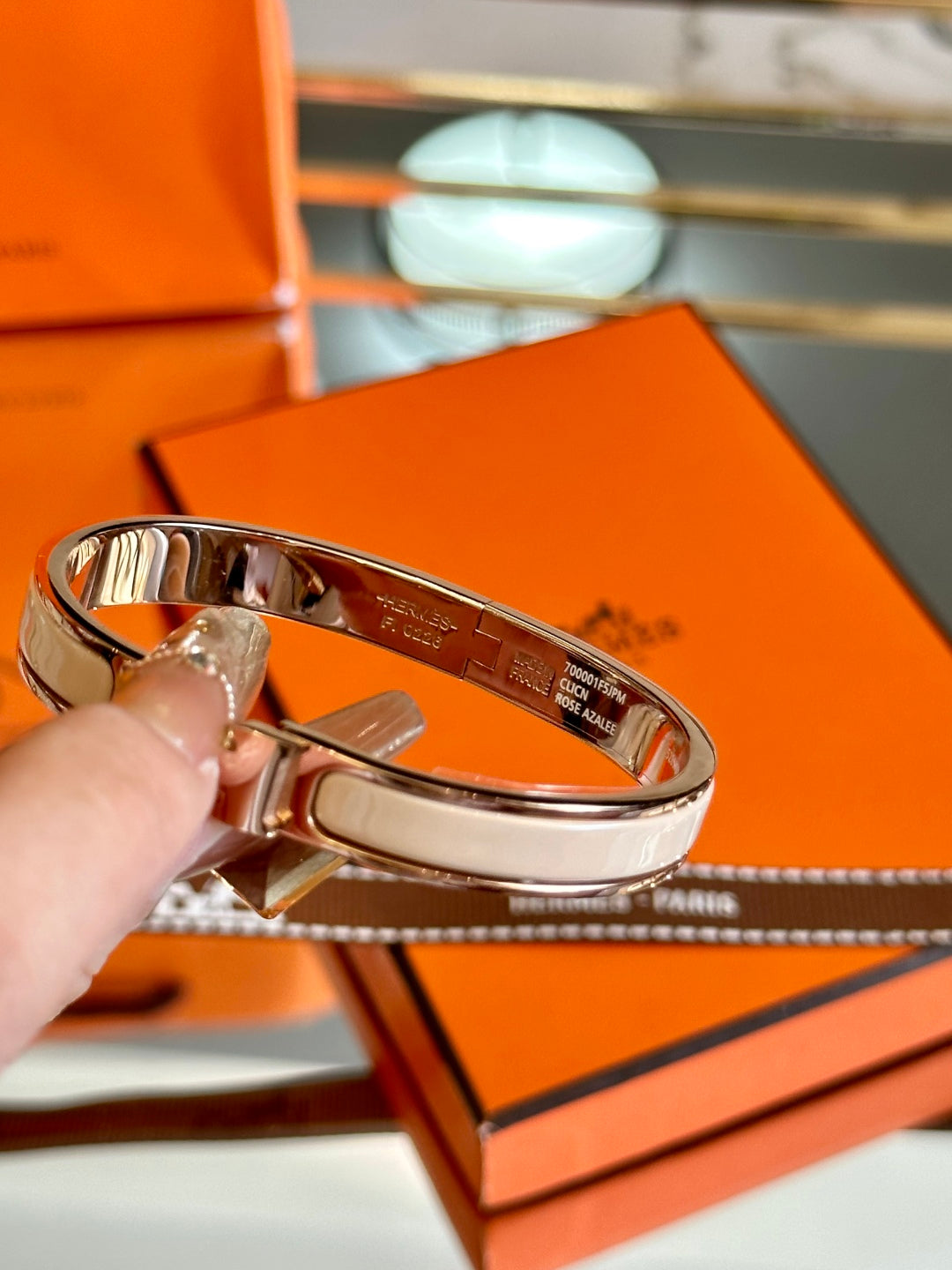 Hermès H-Letter Oval Series Bracelet