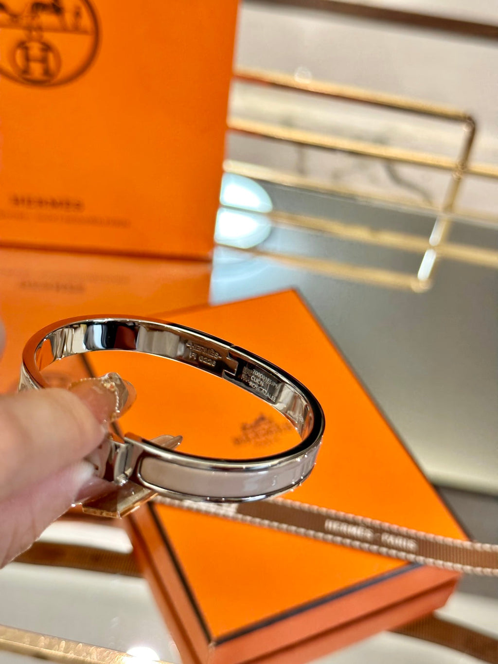 Hermès H-Letter Oval Series Bracelet