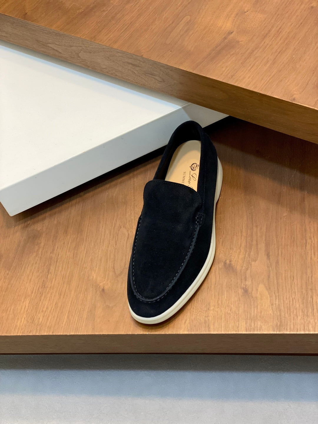 Loro Piana Suede Leather Slip-On Loafers