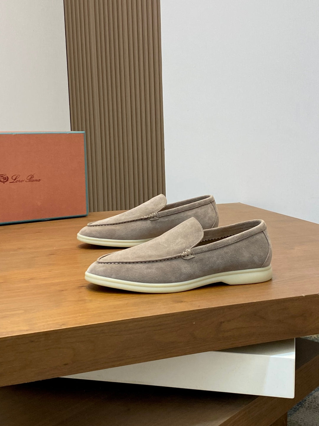 Loro Piana Unisex Suede Leather Loafers