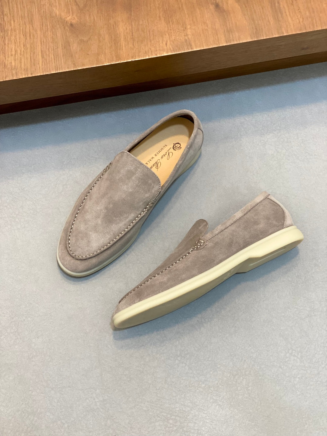 Loro Piana Unisex Suede Leather Loafers