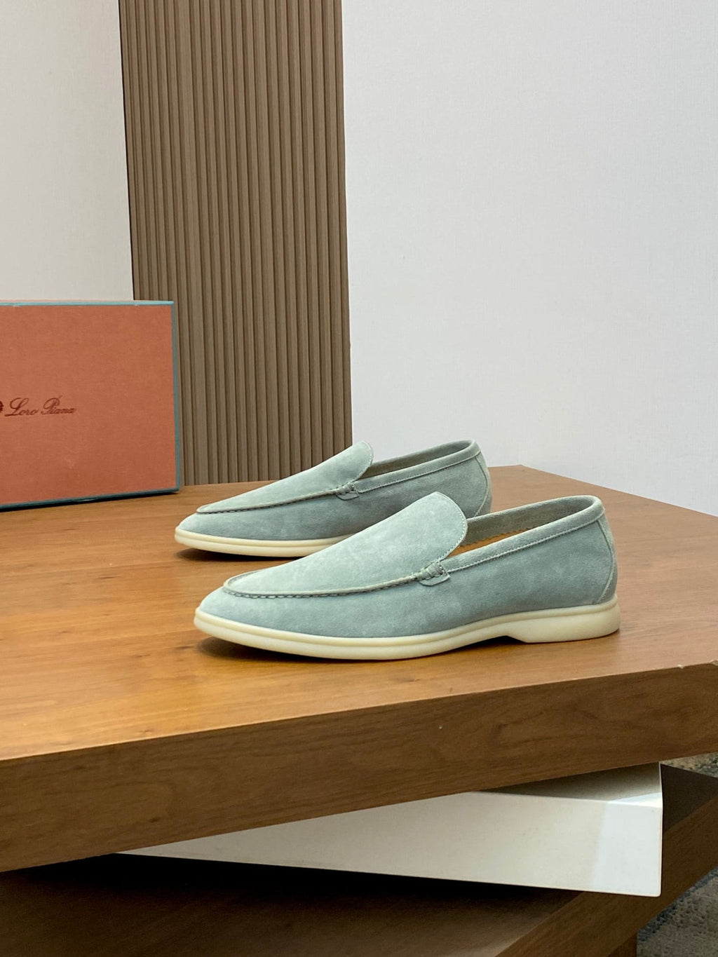 Loro Piana Unisex Suede Leather Loafers