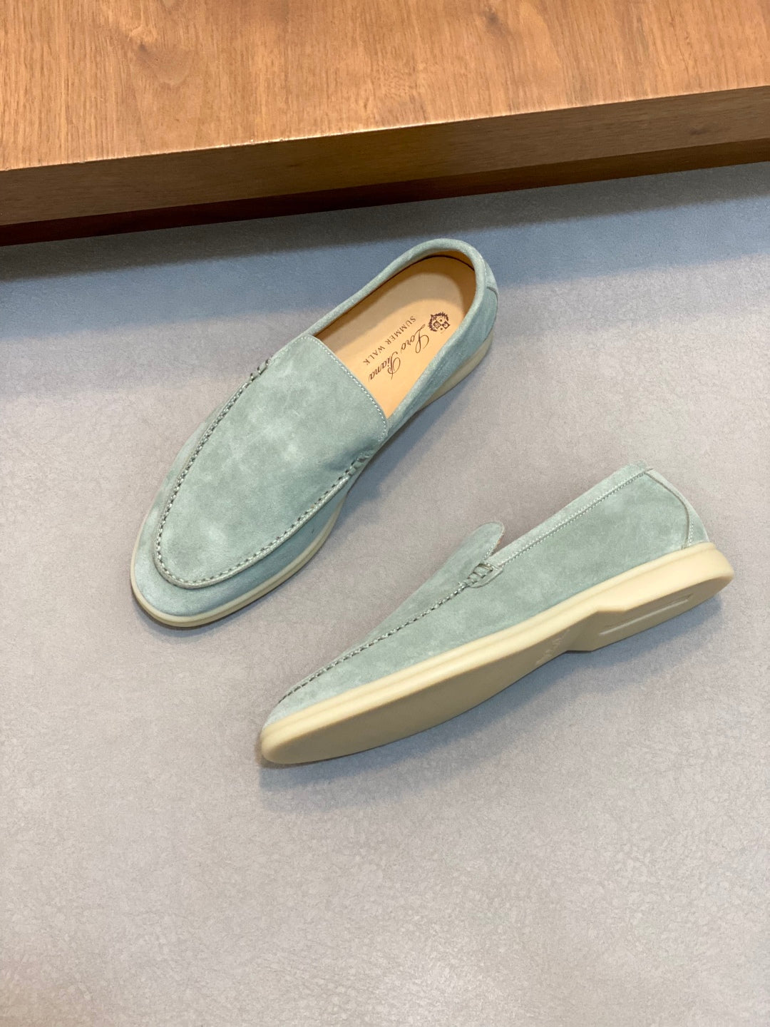 Loro Piana Unisex Suede Leather Loafers