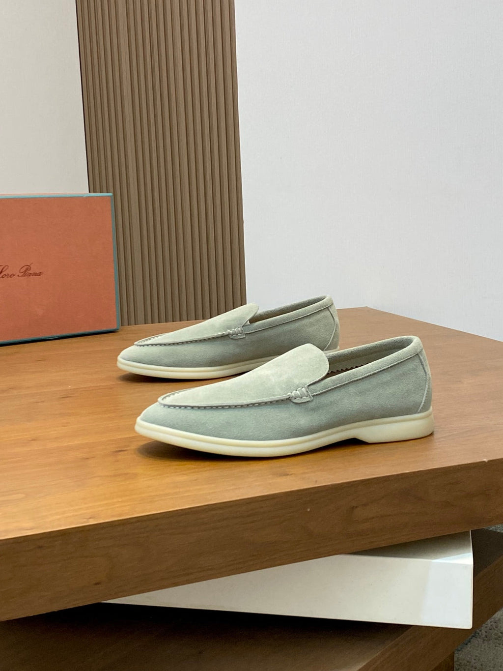 Loro Piana Unisex Suede Leather Loafers
