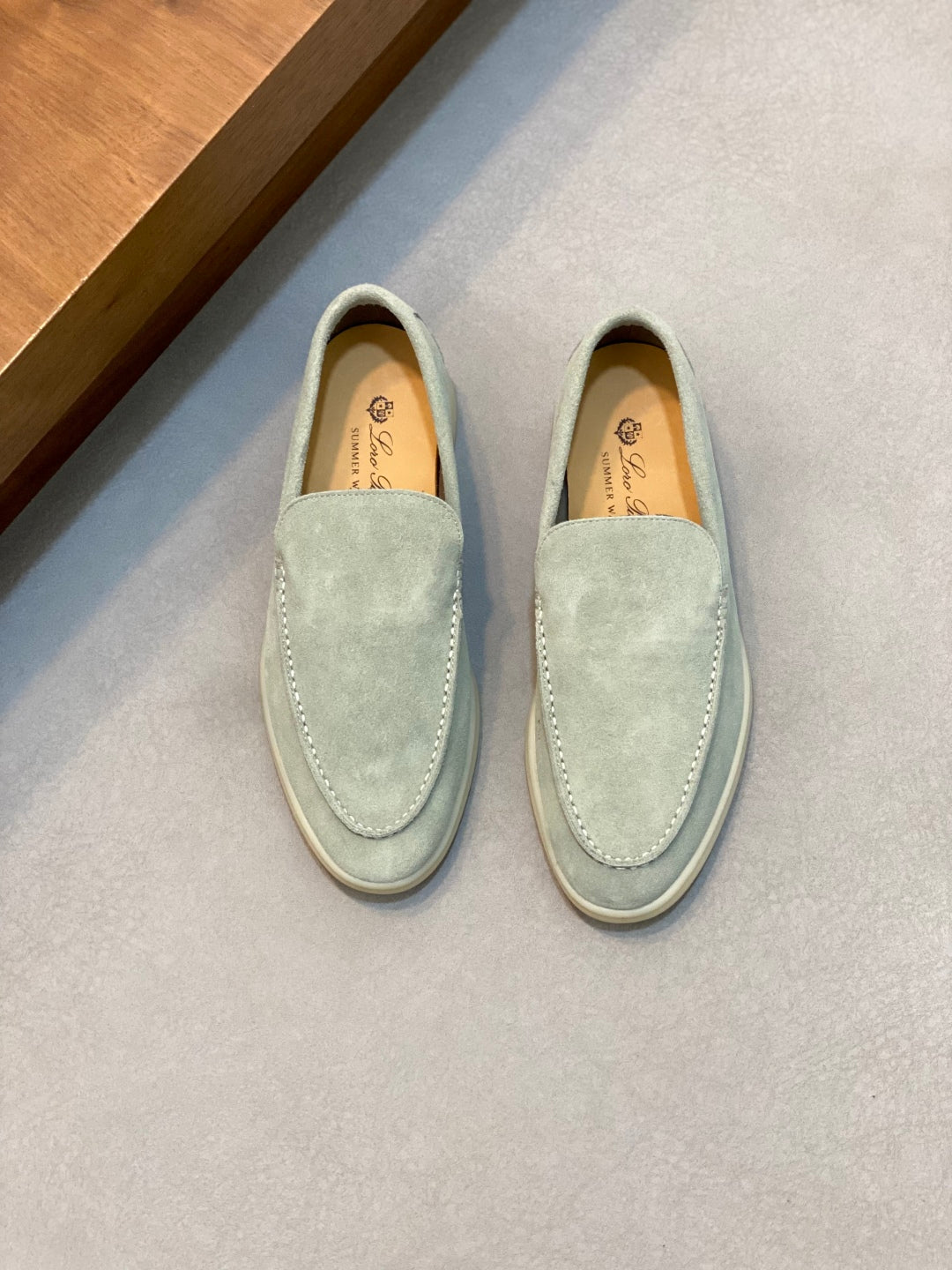 Loro Piana Unisex Suede Leather Loafers