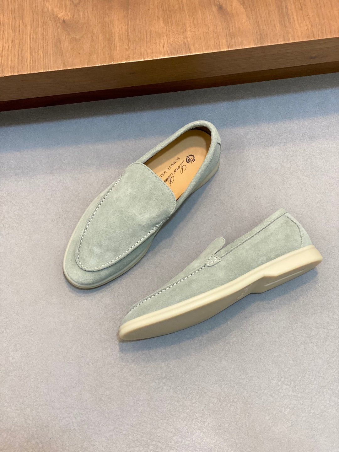 Loro Piana Unisex Suede Leather Loafers