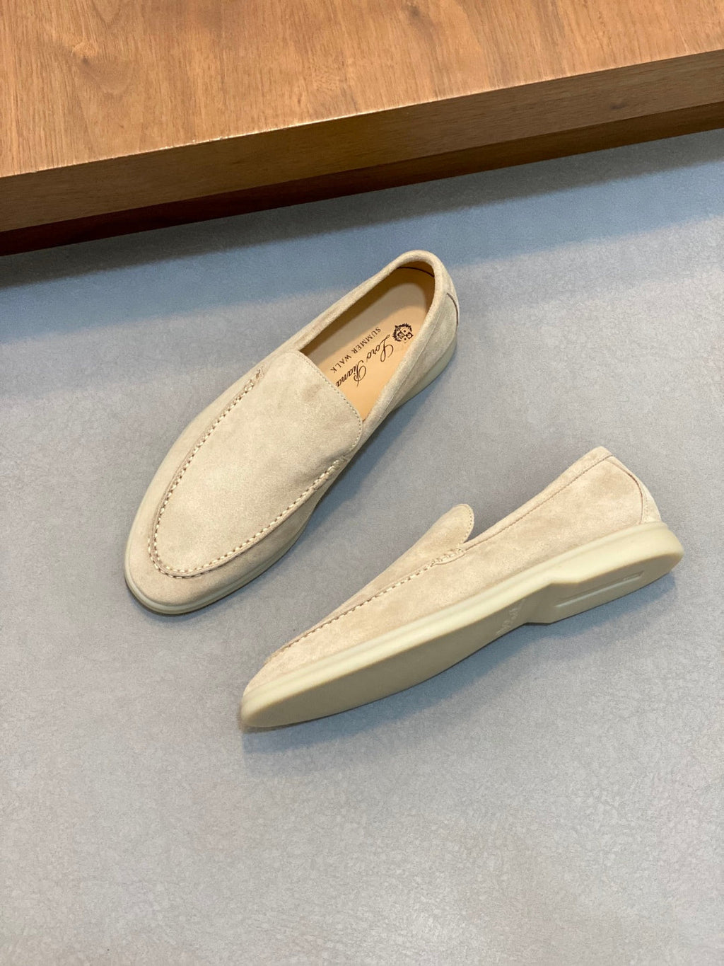 Loro Piana Unisex Suede Leather Loafers