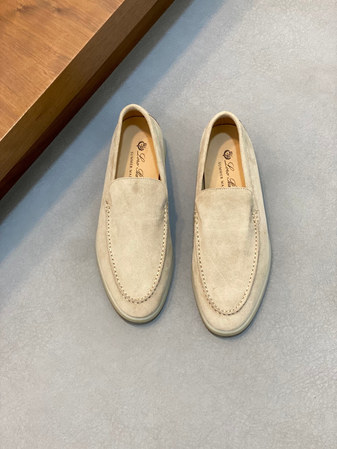 Loro Piana Unisex Suede Leather Loafers