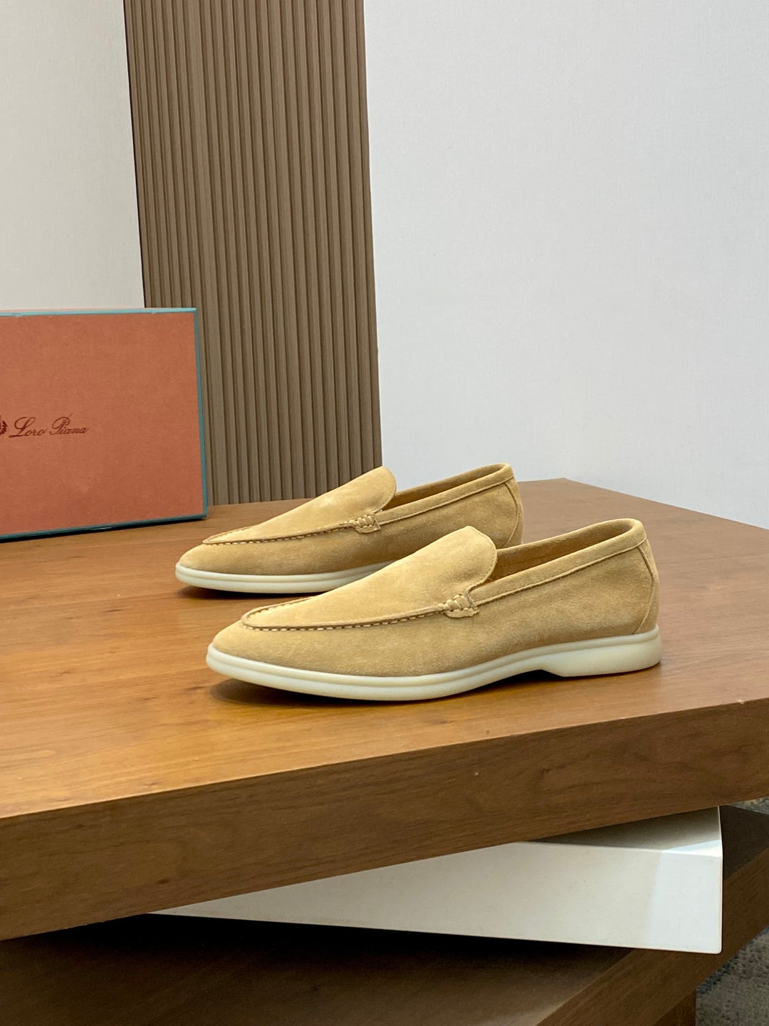 Loro Piana Unisex Suede Leather Loafers