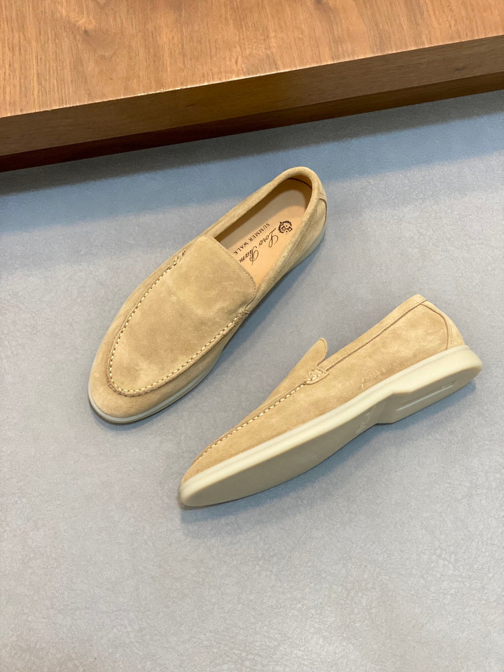 Loro Piana Unisex Suede Leather Loafers