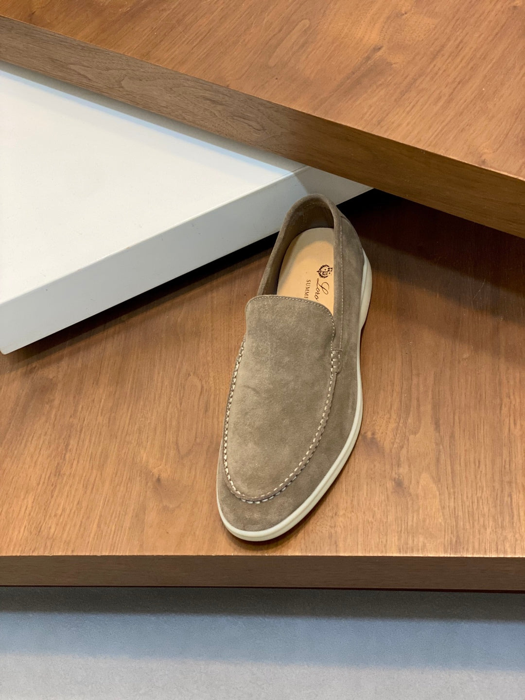 Loro Piana Unisex Suede Leather Loafers