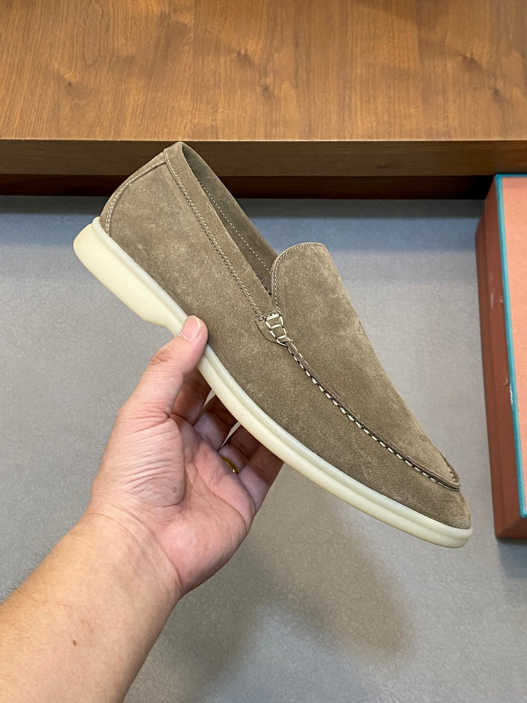 Loro Piana Unisex Suede Leather Loafers