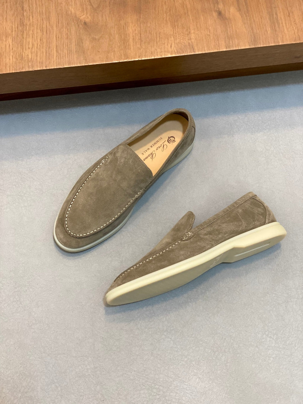 Loro Piana Unisex Suede Leather Loafers