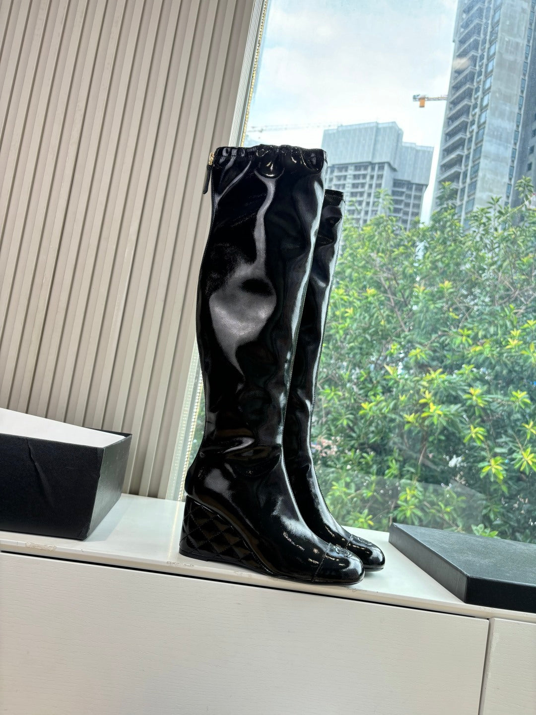 Chanel Patent Leather Combat Boots – Autumn/Winter Collection