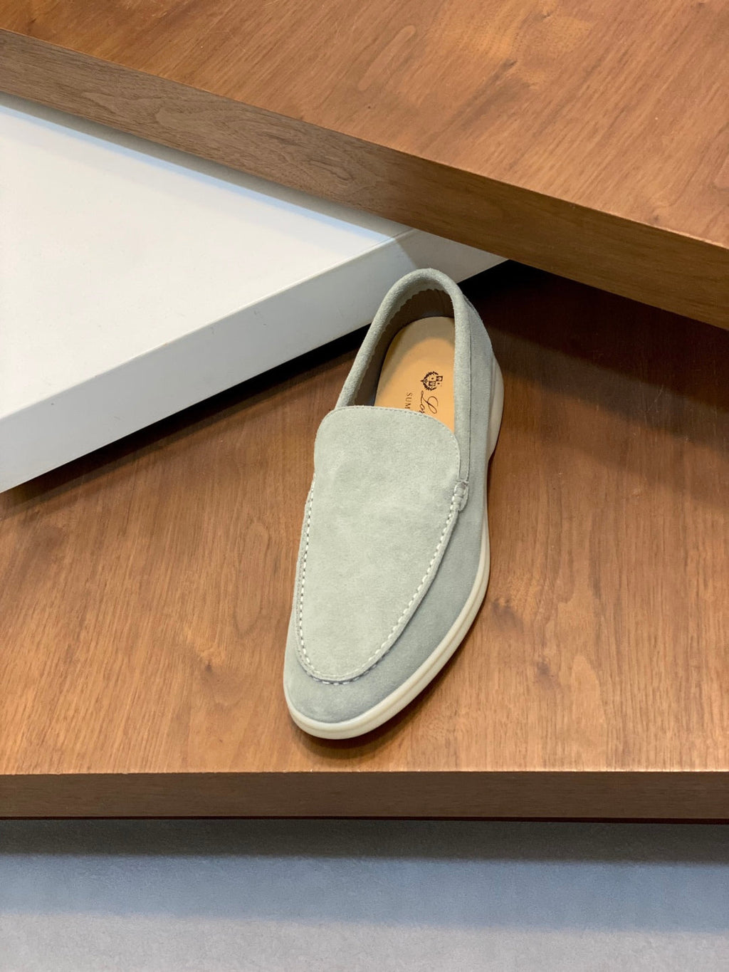 Loro Piana Suede Leather Slip-On Loafers