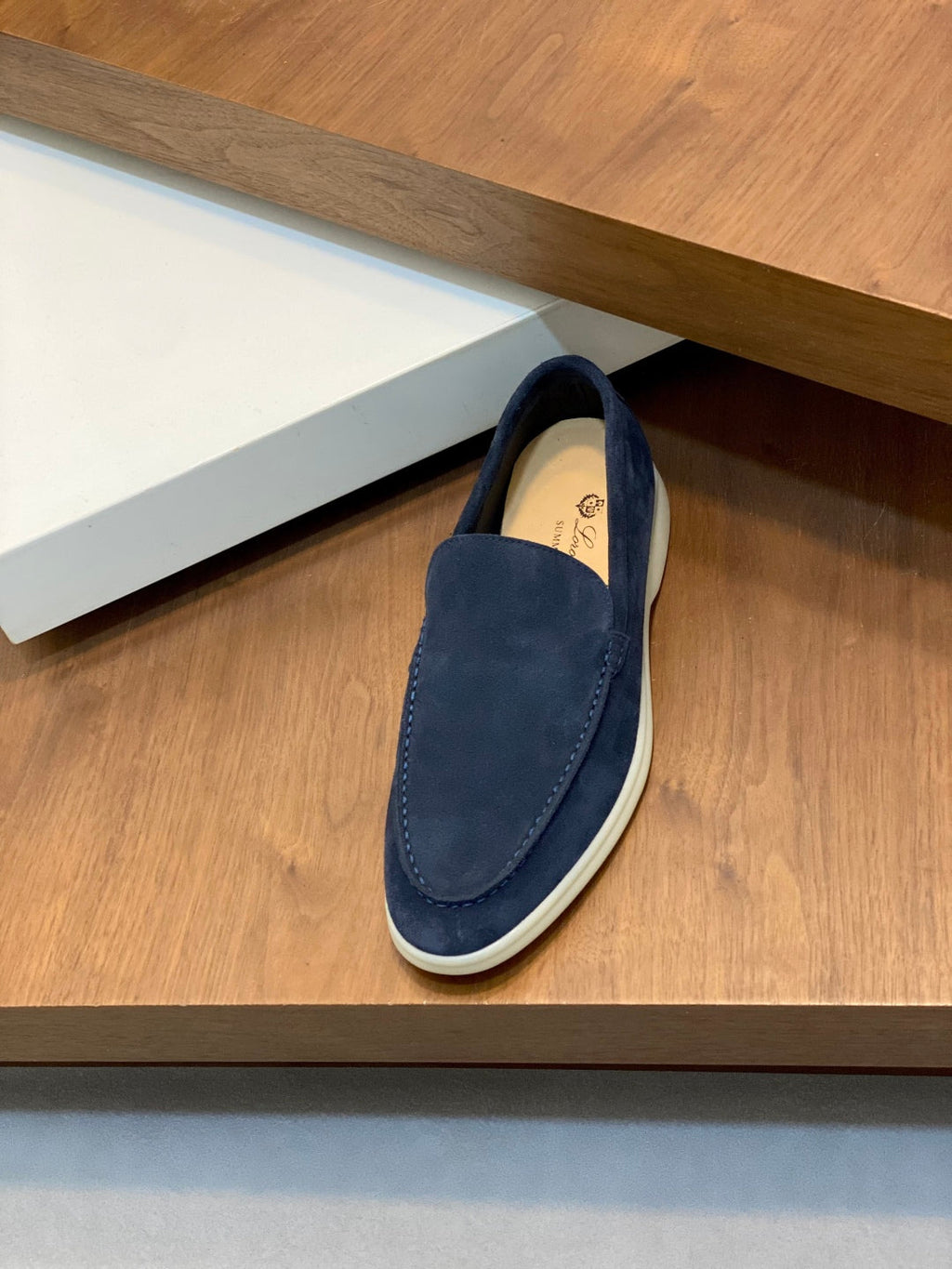 Loro Piana Suede Leather Slip-On Loafers