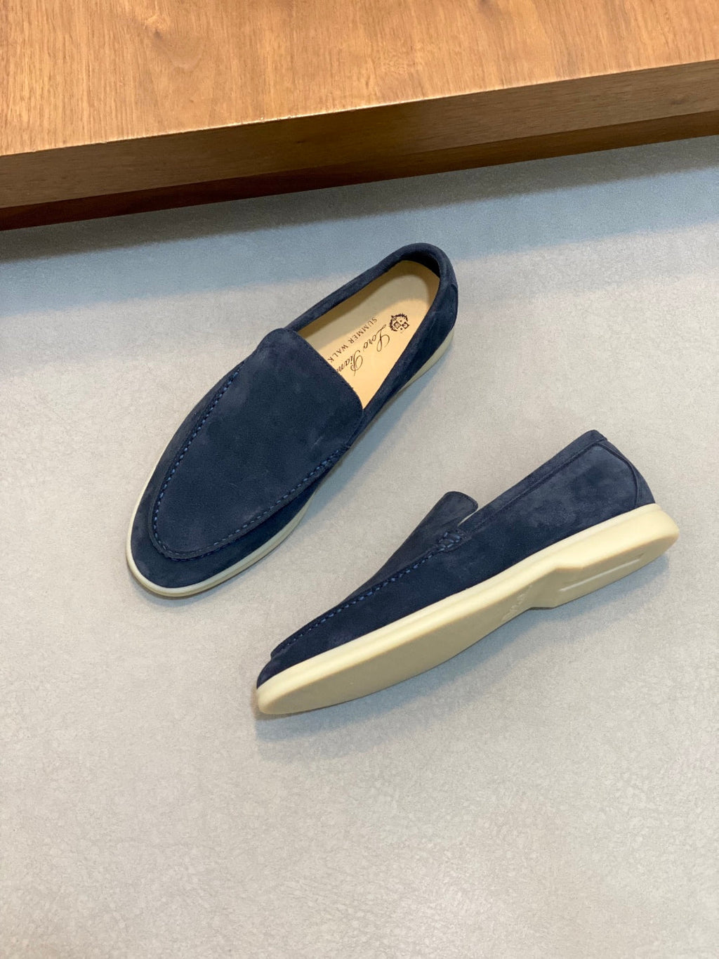 Loro Piana Suede Leather Slip-On Loafers