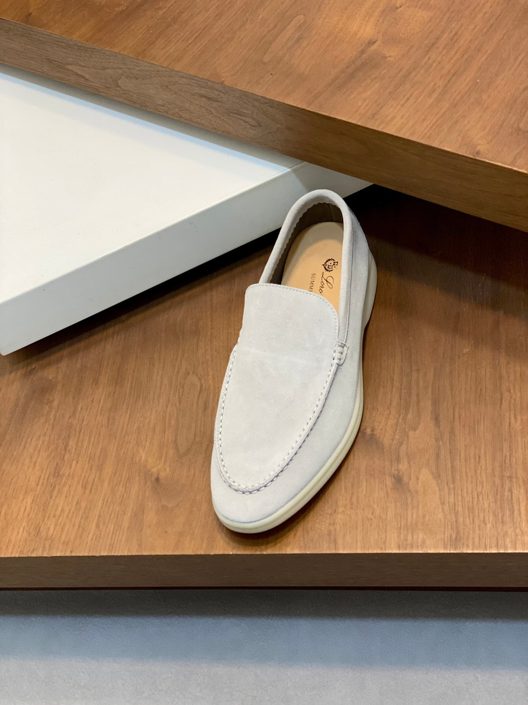 Loro Piana Suede Leather Slip-On Loafers