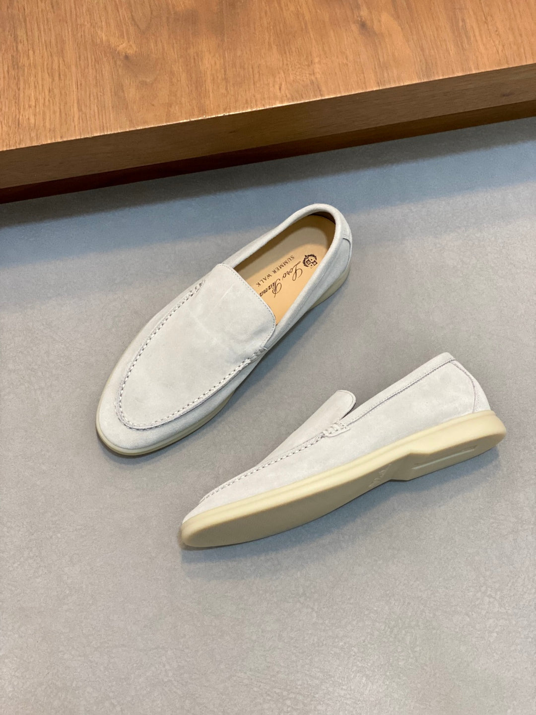 Loro Piana Suede Leather Slip-On Loafers
