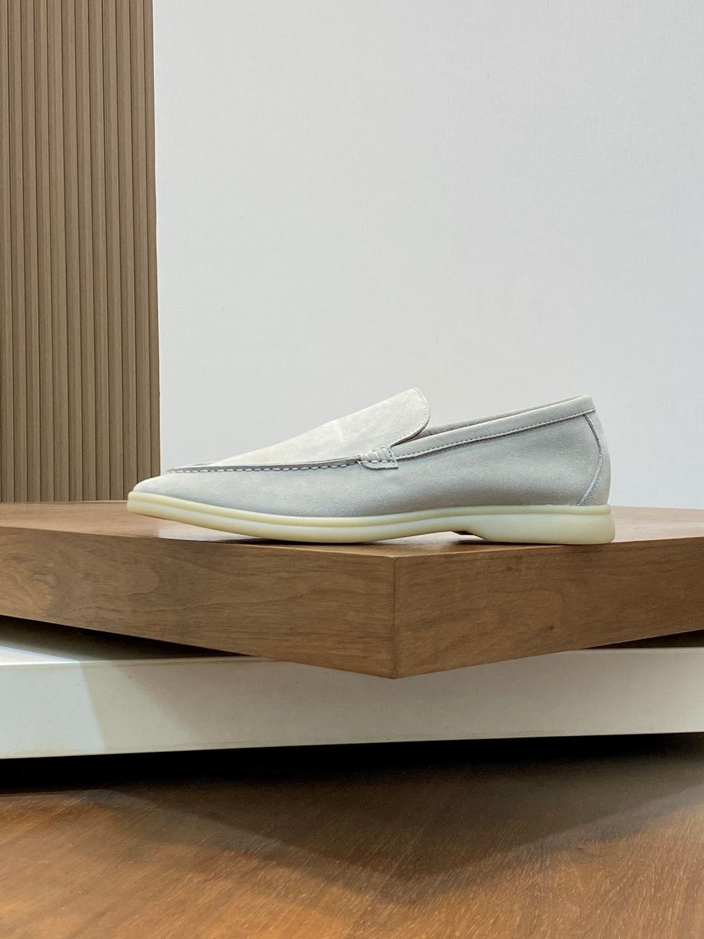 Loro Piana Suede Leather Slip-On Loafers