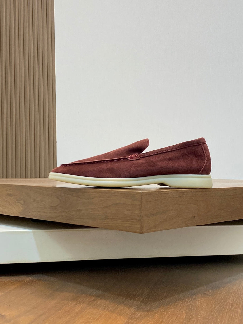 Loro Piana Suede Leather Slip-On Loafers