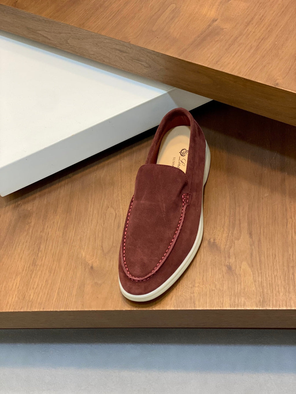 Loro Piana Suede Leather Slip-On Loafers
