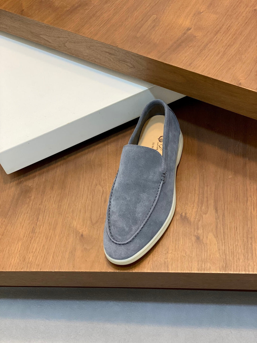 Loro Piana Suede Leather Slip-On Loafers