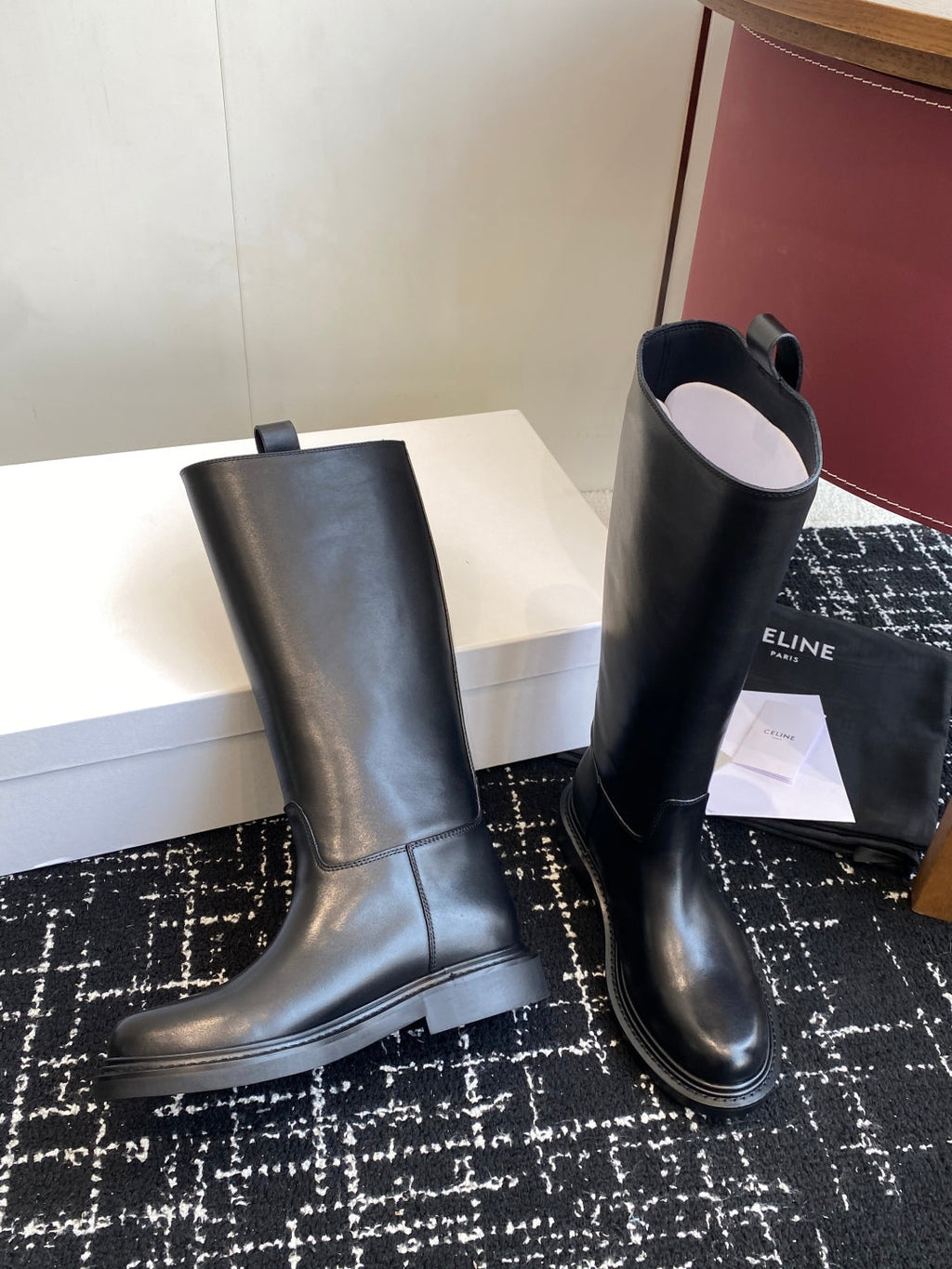 Celine Triomphe Equestrian Ankle Boots – 2025FW