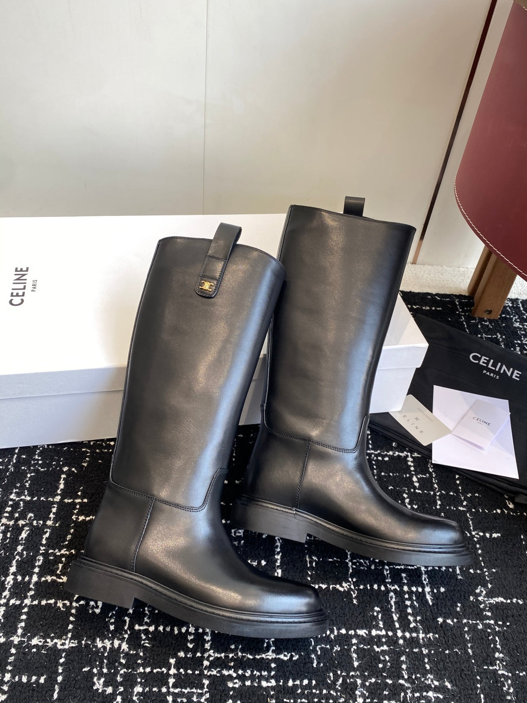 Celine Triomphe Equestrian Ankle Boots – 2025FW