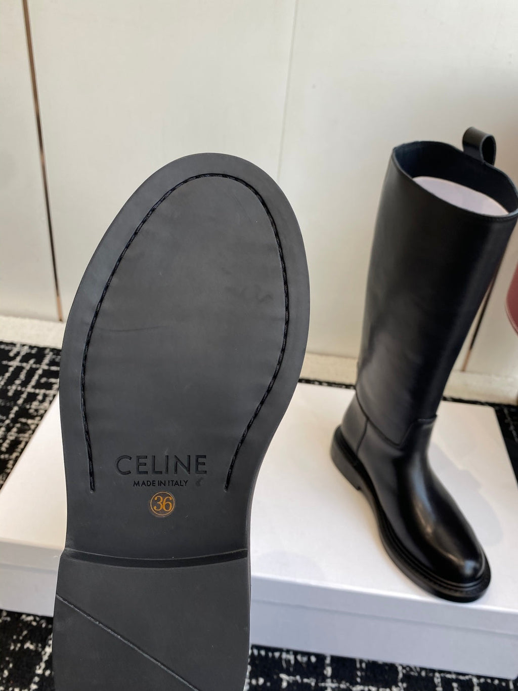 Celine Triomphe Equestrian Ankle Boots – 2025FW