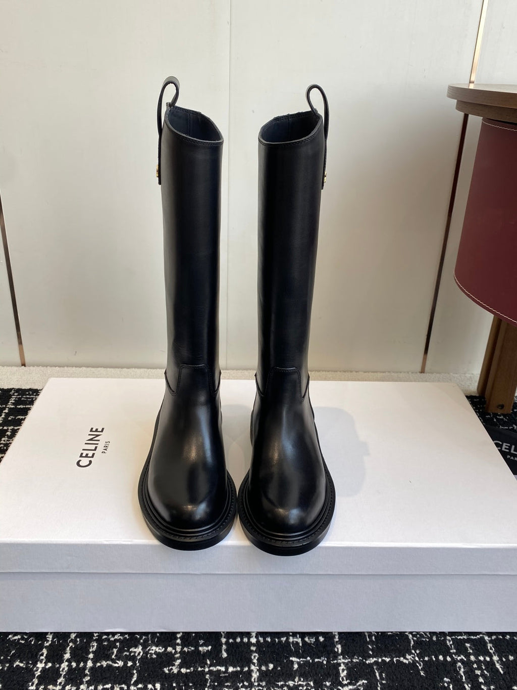 Celine Triomphe Equestrian Ankle Boots – 2025FW