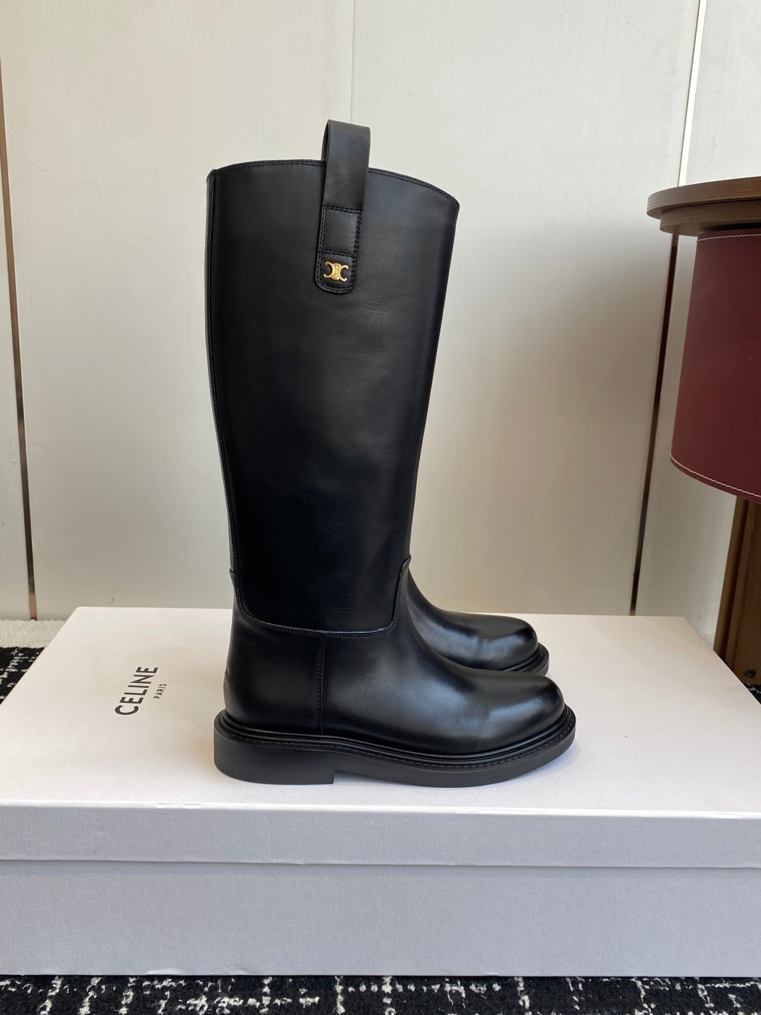 Celine Triomphe Equestrian Ankle Boots – 2025FW
