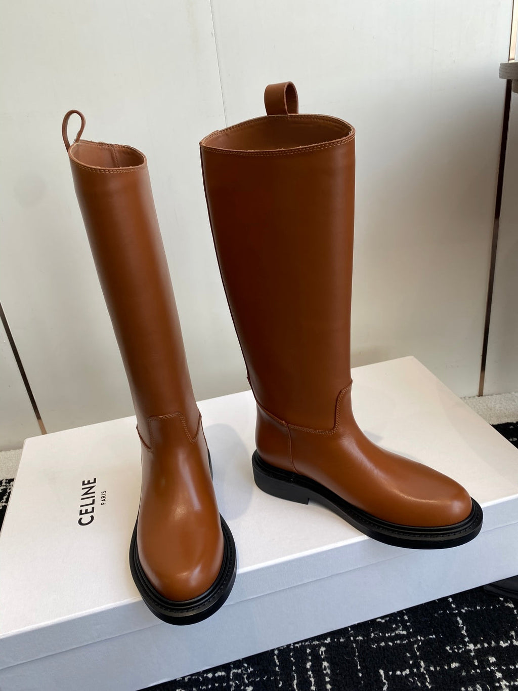 Celine Triomphe Equestrian Ankle Boots – 2025FW