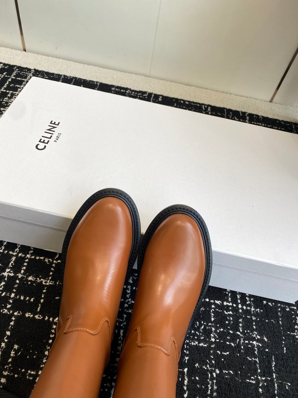 Celine Triomphe Equestrian Ankle Boots – 2025FW
